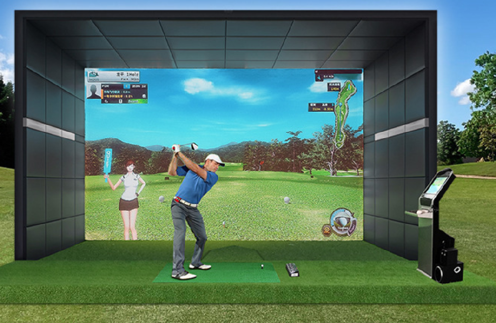 室内高尔夫模拟器设备高速摄像4K激光高清3D画面